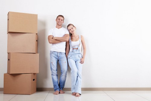 House movers assisting a residential relocation in Enfieldtown
