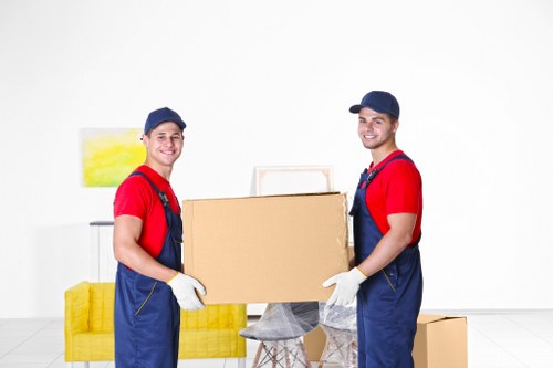 Local team moving office furniture for an Enfieldtown business