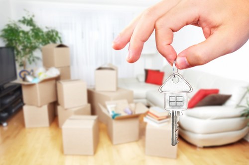 Commercial moving support with a removal van in Enfieldtown