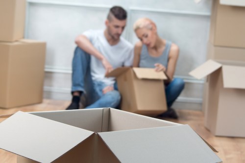 Furniture and boxes loaded into a moving truck for transport