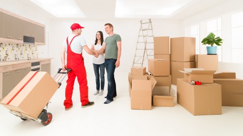 Loading household items into a removal van in Enfieldtown