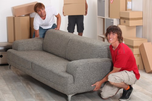 Careful labelling and boxing of household items during an Enfieldtown move