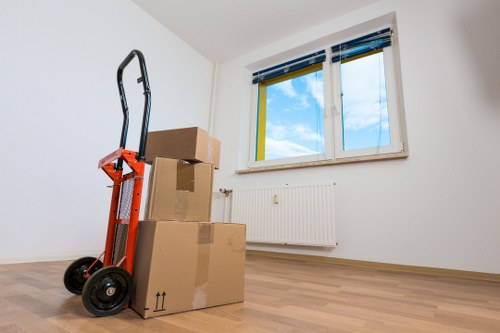 Moving van outside a residential property in Enfieldtown